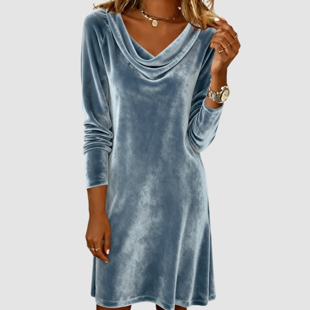 pale blue velvet cowl neck maxi dress Misty™ Long Sleeve Soft Touch – Carmel-by-the-Sea Boutique Color:Black Faux Leather Bronx Banco Daphne Illusion supported by adjustable spaghetti collection:prom